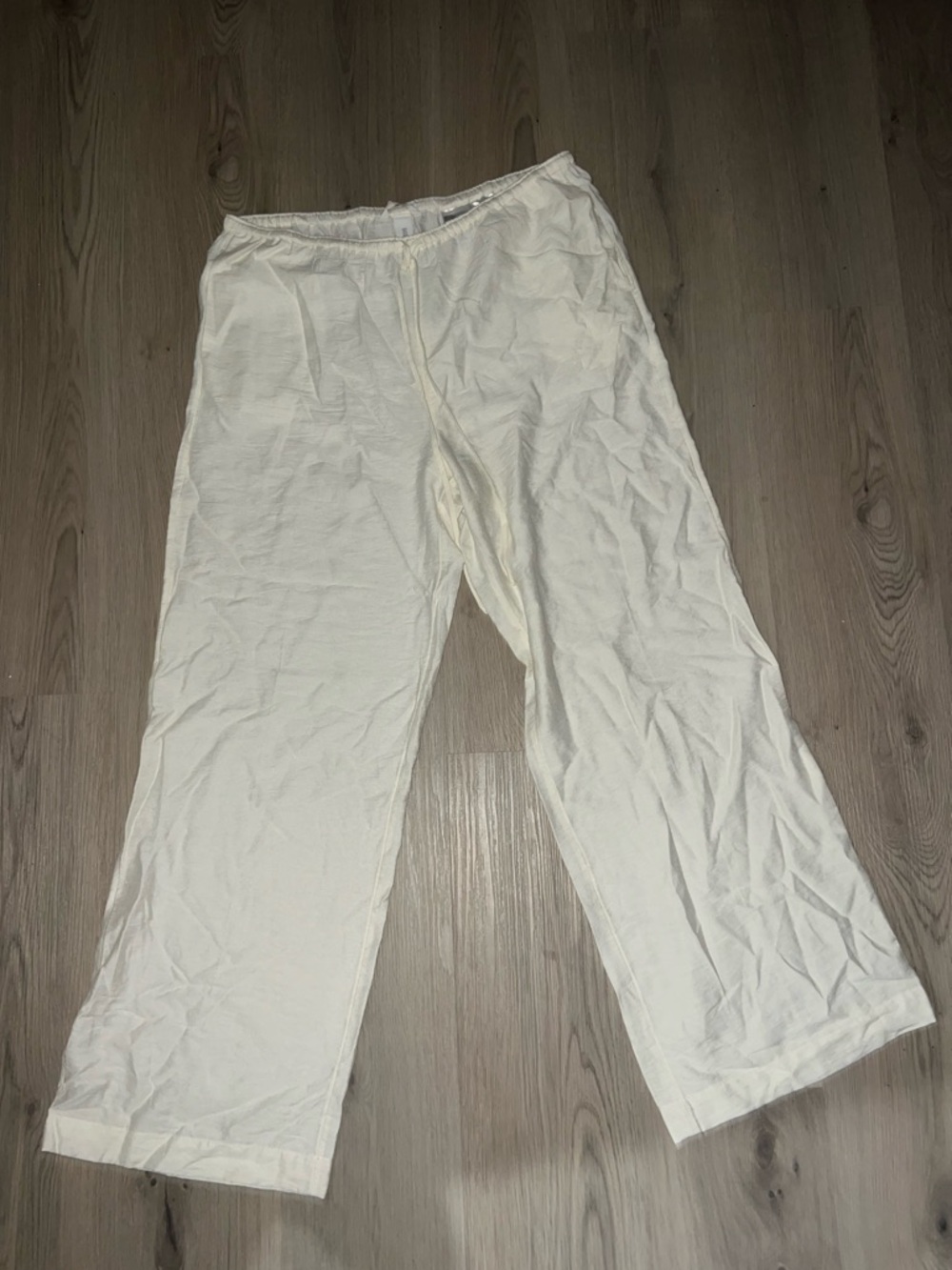 H&M Cream Wide-Leg Pants size L